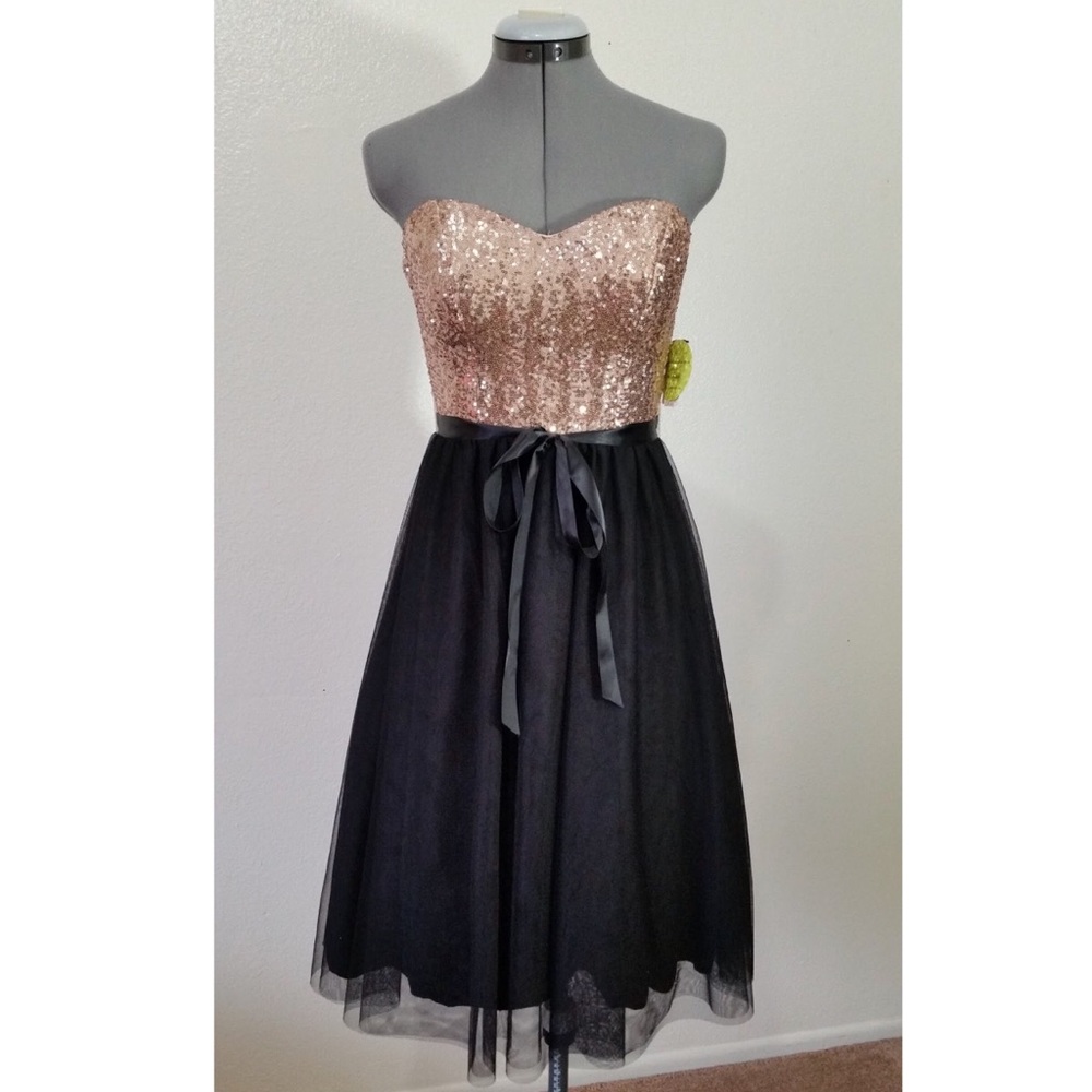Champagne sequin short dress